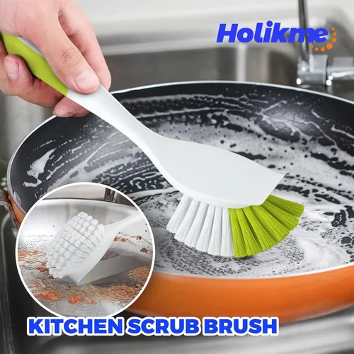 Vista 2 de Holikme Juego de cepillos de limpieza, estropajos para limpieza, cepillos de ranura para olla, sartén, fregadero de cocina, cepillos de alambre