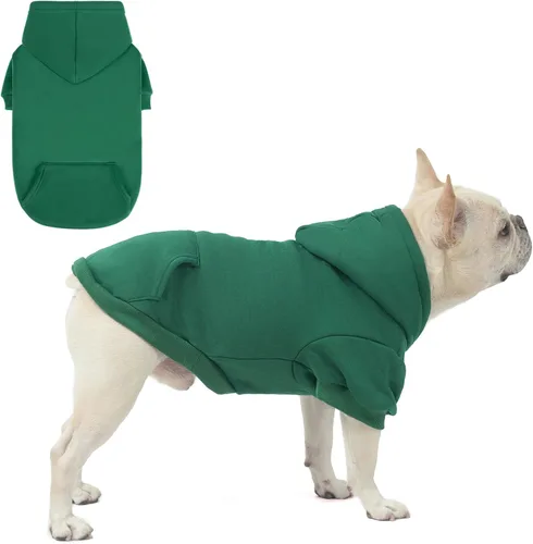 Vista 37 de SCENEREAL Sudaderas con capucha de seguridad para perros de tamaño pequeño, mediano y grande, ropa de felpa cepillada con gorro, abrigo de algodón