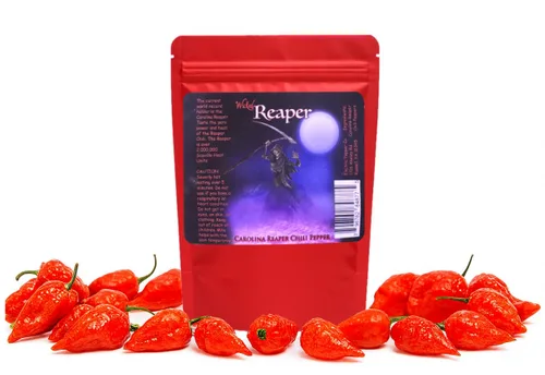 Vista 7 de Wicked Reaper Pimientos Carolina Reaper - Enteros secos, 5 + 2 gratis (7 en total)