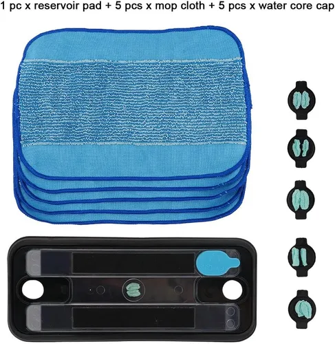 Vista 2 de JIANWEI Juego de 11 almohadillas de depósito, almohadillas para fregona compatibles con aspiradora iRobo-t Braava 380 380t 320 Mint 4200 5200