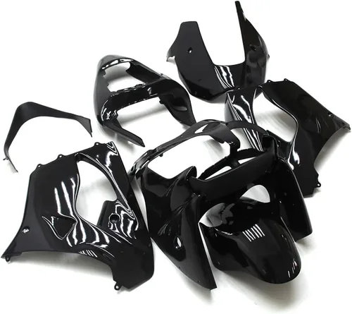 Vista 2 de Carenados completos de plástico ABS para motocicleta Kawasaki ZX-9R 2002 2003 02 03 ZX9R Ninja Bodywork negro brillante kits de cuerpo