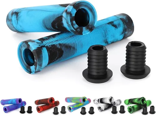 Vista 11 de Empuñaduras para patinete - Empuñaduras mixtas de color para manillar de MTB y BMX Empuñaduras suaves de 145 mm para patinete de maniobras