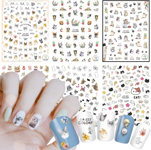 Vista 11 de Grandes calcomanías de mariposas para uñas, calcomanías de mariposas grandes 3D para uñas, calcomanías autoadhesivas de diseños de mariposas