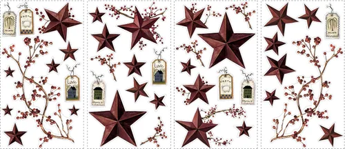 Vista 2 de RoomMates RMK1276SCS - Calcomanías de pared para despegar y pegar con diseño de estrellas y bayas