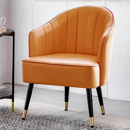 Vista 10 de YCKEGEW Sillón para sala de estar, silla moderna de discoteca, silla de cuero, taburete tapizado, silla individual para sala de estar, dormitorio
