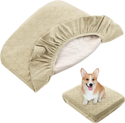 Vista 15 de nanbowang Fundas impermeables para cama de perro, fundas de repuesto lavables, pelo de mascota fácil de quitar, funda de almohada para perro