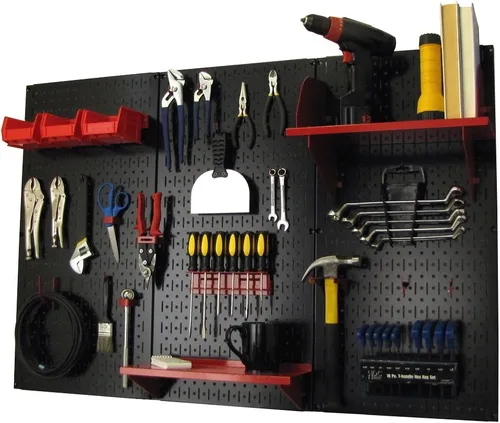 Vista 12 de Organizador de herramienta control de pared 30-wrk-400wb estándar panel perforado mesa de trabajo de metal, 30-WRK-400 BB
