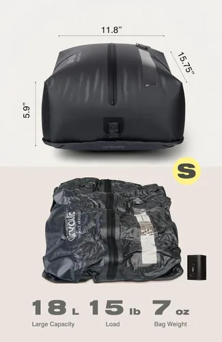 Vista 4 de AirVault - Bolsa de viaje de compresión al vacío reutilizable para maleta y mochila, reciclada, IPX8, impermeable, ahorradora de espacio