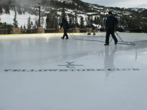 Vista 4 de Water Land & Home Pista de patinaje sobre hielo en el patio trasero Resurfacer Pond Skating Master Peluquero suave portátil