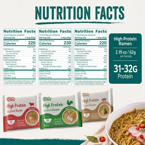 Vista 2 de VOLO VERO Fideos de proteína vegetal ramen de alto contenido proteico