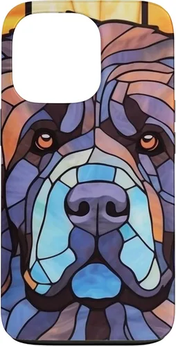 Vista 10 de Newfoundland Dog Stained Glass Case for iPhone 17