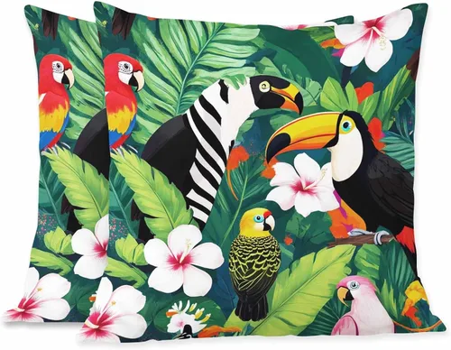 Vista 23 de Juego de 2 almohadas decorativas cuadradas con diseño de pato y pato verde para nadar en el lago para sofá y cama, para mujeres, hombres, niños