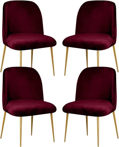 Vista 15 de Juego de 2 fundas superelásticas para sillas de comedor de 2/4/6, funda de terciopelo para sillas modernas de mediados de siglo, funda de silla sin