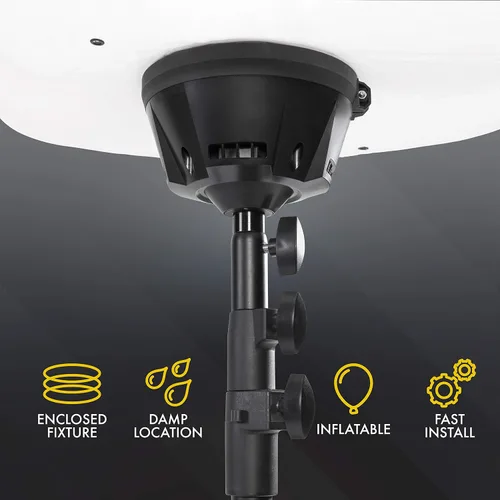 Vista 6 de SeeDevil Kit de luces LED de globo de 150 W, 150 vatios, 120 voltios, 19,500 lúmenes, 5000 K, trípode de 6.5 pies, luz de área sin deslumbramiento