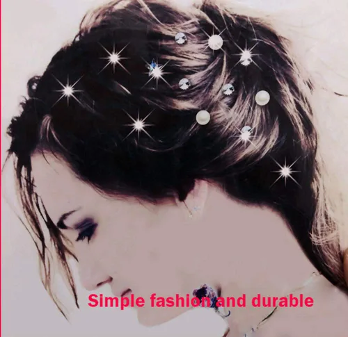 Vista 5 de Vpang 20 horquillas espirales para el cabello, espirales, espirales, bobinas para el cabello, pinzas para el cabello para boda, novia, diamantes