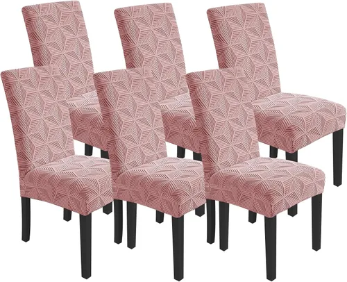 Vista 14 de YEMYHOM Funda elástica para silla con respaldo de 1 pieza con diseño jacquard más reciente, funda para silla con respaldo antideslizante, protector