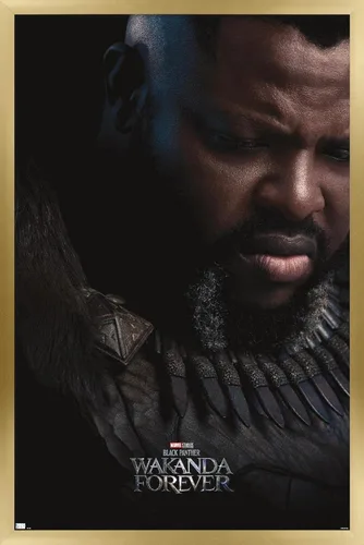 Vista 14 de Trends International Marvel Black Panther: Wakanda Forever - Póster de una hoja de M'Baku Versión enmarcada Barnwood