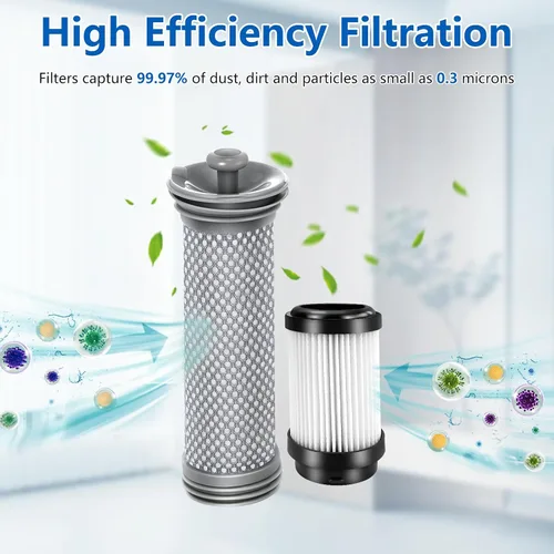 Vista 4 de Paquete de 4 piezas de repuesto de filtros para aspiradora Tineco Pure ONE S15/S15 Essentials/S15 Pet Ex, 2 prefiltros y 2 filtros HEPA