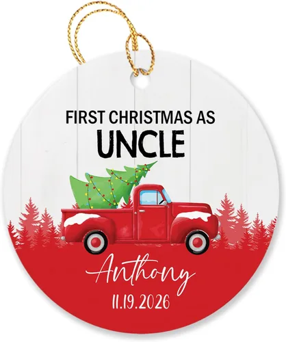 Vista 9 de Adorno de Navidad personalizado de segundo regalo para bebé, hijo, hija, nombre personalizado, reno, corona de bebé, adorno de Navidad 2025, adorno