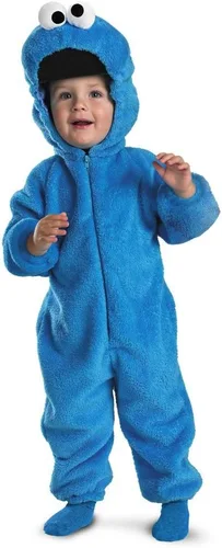 Vista 2 de Disfraz de Lucas comegalletas de Plaza Sésamo para bebé, 12-18 meses, Azul