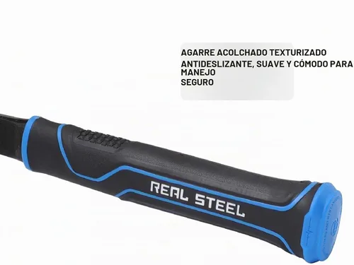 Vista 4 de REAL STEEL Martillo de bola de acero forjado de una sola pieza de 16 onzas, negro
