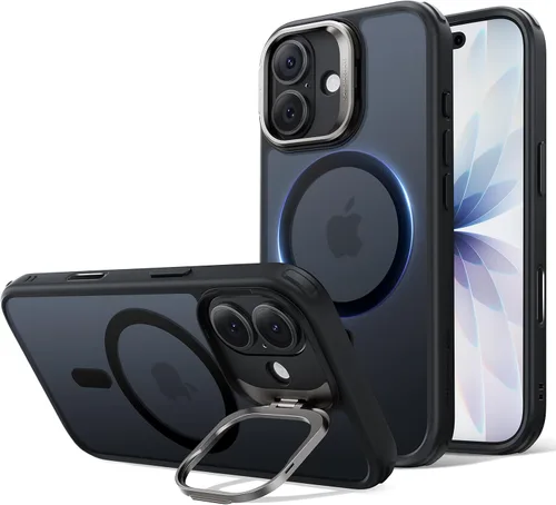 Vista 45 de ESR Funda para iPhone Air con soporte de almacenamiento, compatible con MagSafe, protección contra caídas de grado militar, funda magnética