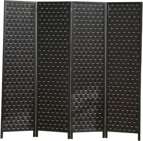 Vista 7 de Pantalla divisora de madera de 6 x 6 pies, divisor de pared para separación de habitaciones, pantalla de privacidad para interiores, independiente