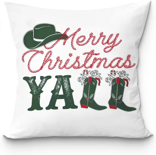 Vista 8 de Fundas de almohada de Papá Noel, 18x18 - Decoración de Navidad rosa, Papá Noel, para sofá y sala de estar, dormitorio Almohada-sd-04