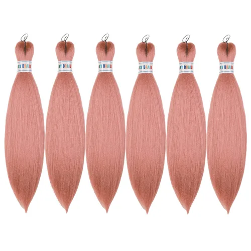 Vista 25 de Cabello trenzado para niños preestirado de 16 pulgadas, color negro para niños, trenzas sin nudos