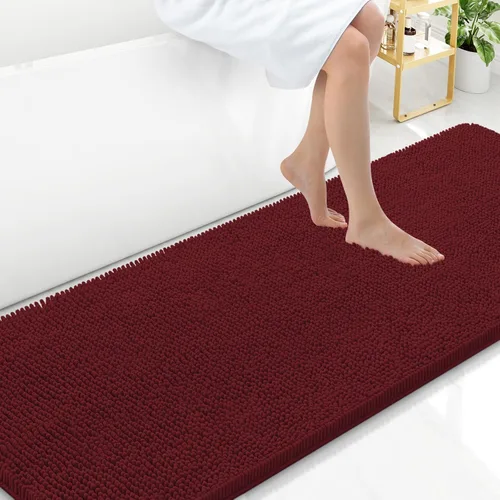 Vista 56 de Arotive Alfombras de baño de felpilla extrasuaves y absorbentes, de 24 x 16 pulgadas, lavables a máquina, parte trasera de goma antideslizante