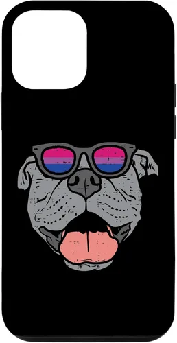 Vista 12 de Funda para iPhone 14 Pitbull Dog LGBTQ Bisexual Flag Gay Pride Ally Bi Dog Lover