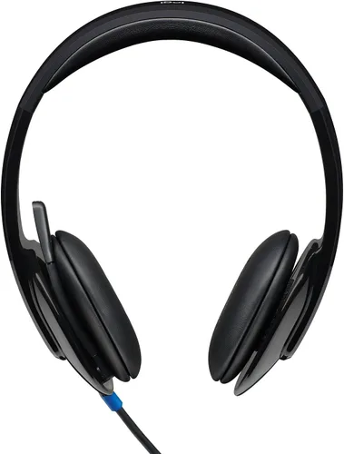 Vista 3 de Logitech H540 - Auriculares USB de alto rendimiento para Windows y Mac, certificados para Skype USB-a Plug-and-Play, Noise-Canceling Mic, On-Ear