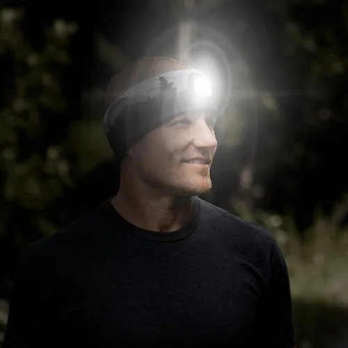 Vista 38 de Gone For a Run Gorros y diademas reversibles con forro polar LED para correr 3 modos de luz