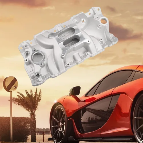 Vista 7 de Colector de admisión de aluminio de doble plano compatible con Chevy SBC 305 350 383