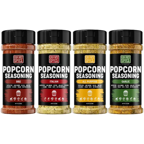 Vista 20 de Popcorn Seasoning Chocolate Powder Mix - Gluten Free & Low Sodium Cocoa Powder Blend Popcorn Flavoring Seasoning. Healthy Movie Night Theater Pop