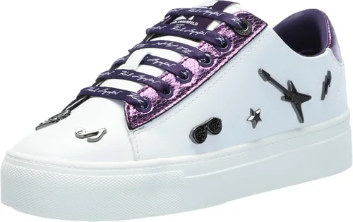 Vista 21 de Karl Lagerfeld Cate Pins - Tenis con cordones para mujer Negro