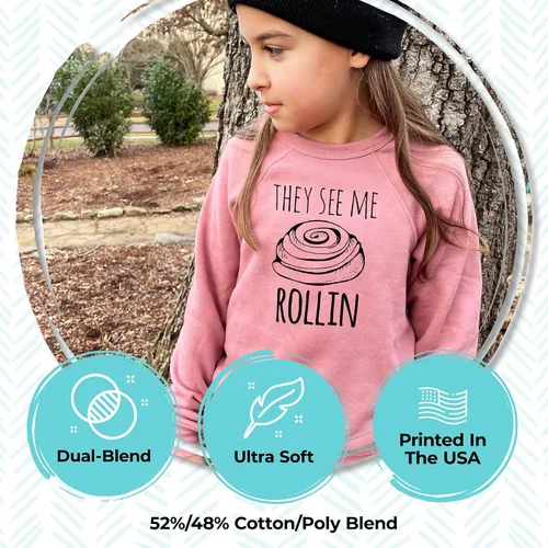 Vista 2 de Long Sleeve Unisex Kids' Sweatshirt, Unisex Graphic Sweatshirt, Shirts with Sayings