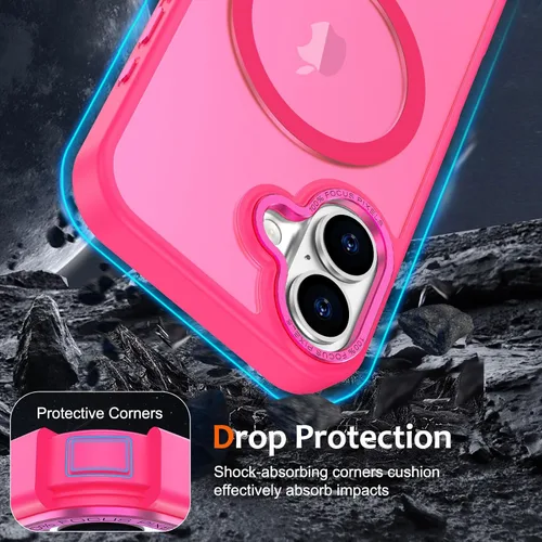 Vista 168 de Anuck - Funda magnética para iPhone 11 compatible con MagSafe, carcasa trasera mate translúcida dura, borde de TPU, delgada, resistente a impactos