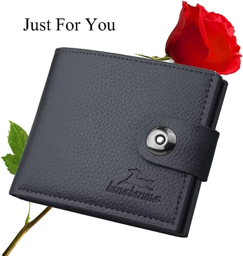 Vista 29 de Cartera delgada para hombre con monedero, cartera minimalista con cremallera, carteras plegables para hombre con tarjetero de crédito, cartera