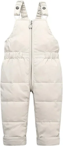 Vista 4 de 2 Piece Skisuit Set Baby Boys Girls Snowsuit Infant Winter Clothes Jumpsuit Faux-fur Hooded Puffer Jacket Warm Coat 1-4Y