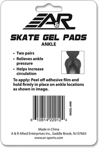 Vista 2 de A&R Sports Almohadilla de gel para patines de tobillo (paquete de 4)