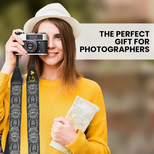 Vista 6 de Art Tribute Camera Strap for All DSLR and Mirrorless Cameras. Photographers Strap Neck, Shoulder & Crossbody Camera Strap