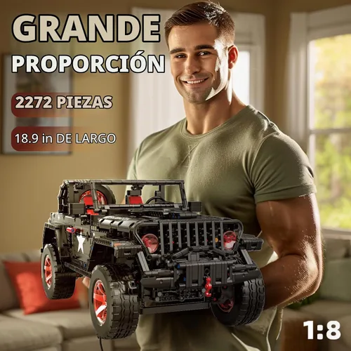 Vista 2 de RC Off-Road SUV Wrangler Black Warrior Building Kits, 1/8 Scale Truck Car