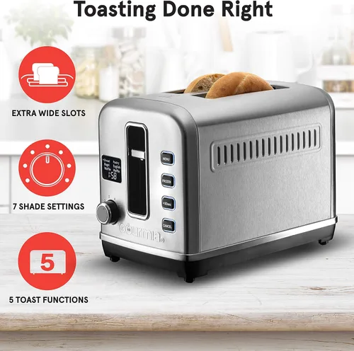 Vista 3 de Gourmia GDT2650 Tostadora digital multifunción de acero inoxidable