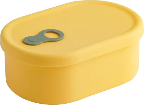 Vista 32 de Recipiente de comida de silicona coreana con ventilación de vapor, manzana verde 4pc