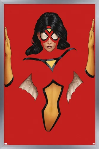 Vista 10 de Trends International Marvel Comics Spider Woman - Póster de pared Strikeforce #1, 22.4 pulgadas de largo x 14.7 pulgadas, versión enmarcada