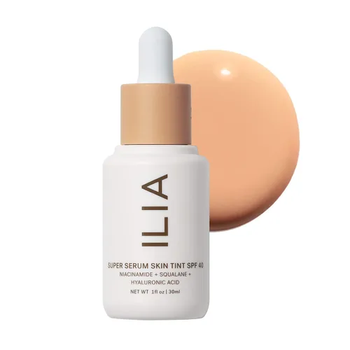 Vista 26 de ILIA - Tinte de piel Super Serum SPF 40 Sin comedogénesis, vegano, ligero para ayudar contra la luz azul, + contaminación mientras hidrata, Balos