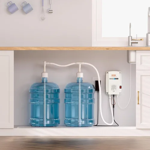 Vista 9 de VEVOR Sistema de bomba dispensador de agua embotellada, sistema de dispensación de 2 x 5 galones, dispensador eléctrico automático de agua, bomba