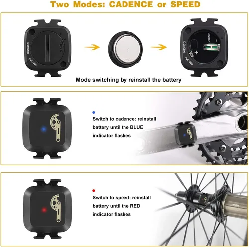 Vista 6 de COOSPO Paquete GPS Bike Computer BC200 Cadencia Sensor de Velocidad Bluetooth ANT+Ciclismo RPM Sensor BK467