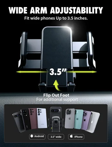 Vista 6 de Bracketron TripGrip - Soporte de teléfono para teléfono celular para salpicadero y parabrisas, liberación con una sola mano, rotación de 360°